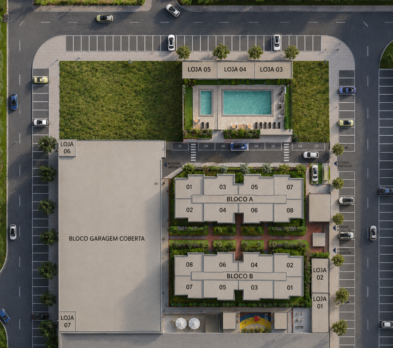 Planta aérea do empreendimento Singulare Home Riva