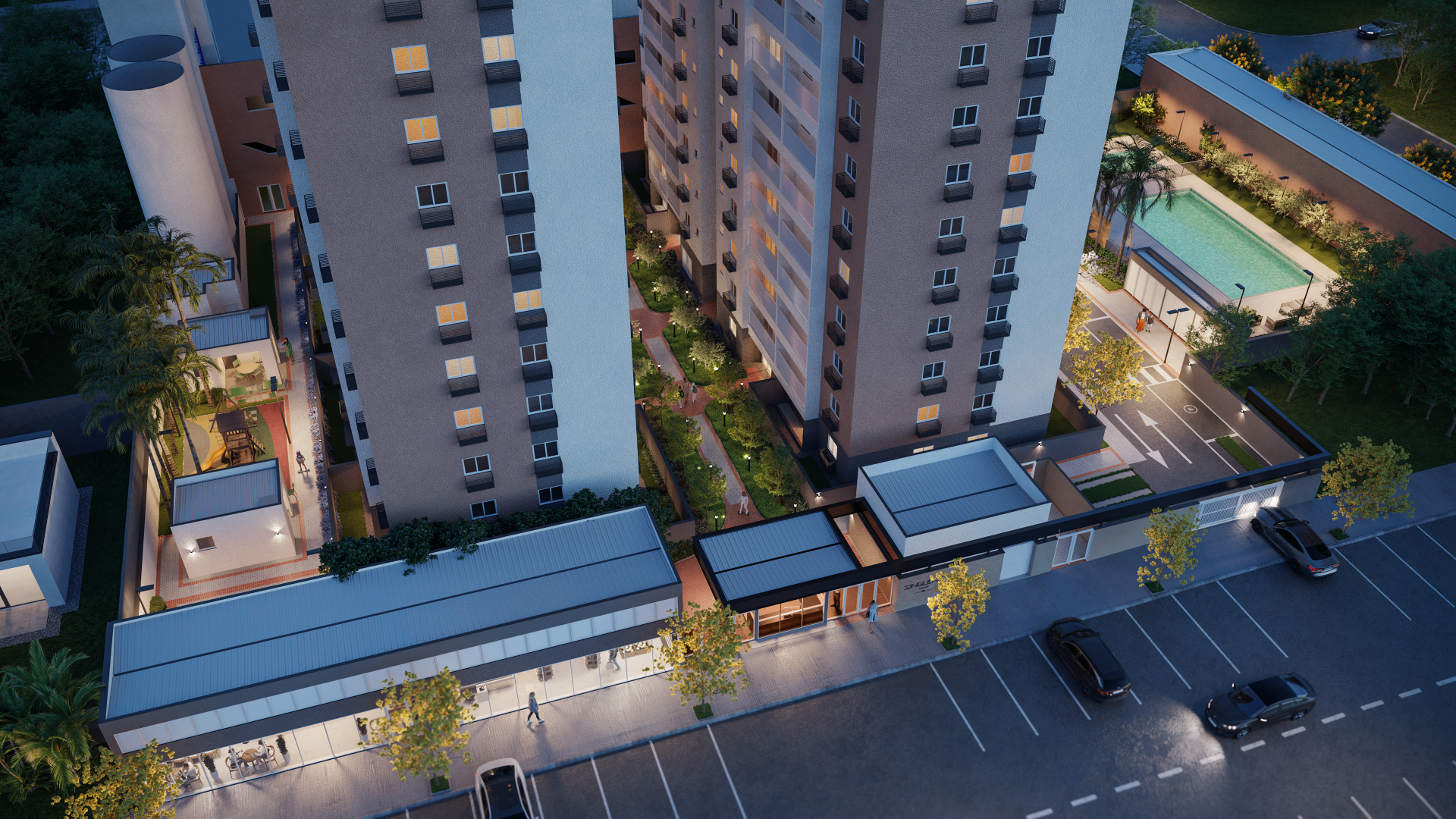 Área de lazer completa para moradores